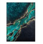  Szőnyeg 220x160 cm, zöld, arany, loft, glamour, csúszásgátló (52D)