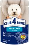 CLUB 4 PAWS Premium with Lamb, bárány szószban nedves kutyaeledel, 100 g. Minimum rendelés: 24 db !