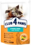 CLUB 4 PAWS Premium Sterilised with Chicken, csirkés száraz macskaeledel sterilizált macskáknak, 300 g
