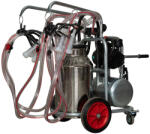 Melasty Aparat de muls oi sau capre Melasty galvanizat, bidon inox 40 litri, 4 posturi( uscat) (EMTDKKC4-PS)