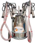 EMT Aparat de muls vaci EMT galvanizat, un bidon inox 40 litri, 2 posturi( ungere) (EMT2+1US40)