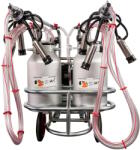 EMT Aparat de muls vaci EMT galvanizat, 2 bidoane aluminiu 30 litri, 2 posturi( ungere) (EMT2+2UA30)