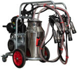 Melasty Aparat de muls vaci Melasty galvanizat, bidon inox 40 litri, 2 posturi( ungere) (EMTDY2-KS40)