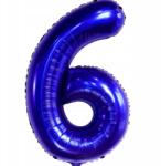  Egy Számjegyű Lufi 6 Sötétkék Fólia 80 CM