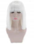 Korbi Paróka, fehér haj, szintetikus szál, 40cm hossz (W102)