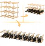 Wamar-Sosenka Borosüveg tartó állvány 9 palackhoz Fenyő Moduláris Tömör Öko Fa (RW7_016DRSX009_N0K1)
