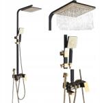 CHDE Fürdőszobai zuhany csaptelep fekete-arany Mido (MIDO)