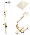 CHDE Fürdőszobai zuhany csaptelep arany Arany matt (3317)