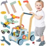 Tooky Toy Fából készült műhely Stem építőkockák Tolókocsi (TJ931)