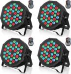  Led Disco Rgb lámpák ZQ01104 diszkó világítás 7 móddal, 4 darabos szett (ZQ01104)