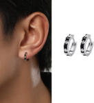  Férfi Punk Szív Vintage S925 Fülbevaló (E776)