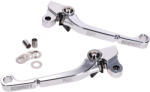 Schmitt kézi horgony CNC alumínium fék- és kuplungkar szett ezüst-ezüst Simson S50, S51, S53, KR51/2, SR50, SR80 típusokhoz Schmitt Futómű és fék alkatrészek Fékkarok