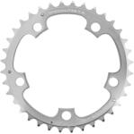 Specialites Ta ZEPHYR 38 fogas középső lánctányér, 5 karos, 110 mm, Shimano 9-10 sebességhez, ezüst, alu 7075 SPECIALITES TA Bicikli alkatrészek Kerékpár alkatrészek Kerékpár lánctányérok