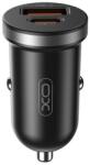 XO cc56 autós töltő usb+type-c aljzat (30w, pd gyorstöltő) fekete (XO-CC56)
