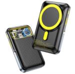 Awei pa-10 vésztöltő type-c aljzat (10000mah, 20w, wireless, magsafe, pd gyorstöltő 3.0, led kijelző, kitámasztó) fekete (PA-10)