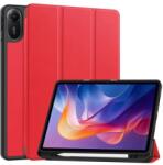 Gigapack Xiaomi Redmi Pad 2 tok álló, bőr hatású (aktív flip, oldalra nyíló, trifold, asztali tartó, ceruza tartó) piros (GP-171812)