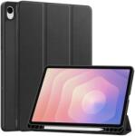 Gigapack Samsung Galaxy Tab S11 5G (SM-X736B) tok álló, bőr hatású (flip, trifold, asztali tartó, ceruza tartó) fekete (GP-177309)