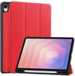 Gigapack Samsung Galaxy Tab S11 5G (SM-X736B) tok álló, bőr hatású (flip, trifold, asztali tartó, ceruza tartó) piros (GP-177310)