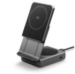 Spigen ef302moq asztali töltő 2in1 (25w, wireless, magsafe, airpods töltő, qi2) fekete (ACH10399)