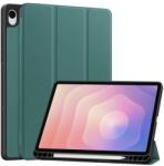 Gigapack Samsung Galaxy Tab S11 5G (SM-X736B) tok álló, bőr hatású (flip, asztali tartó, ceruza tartó) sötétzöld (GP-177314)