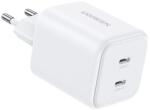 UGREEN x526 hálózati töltő 2 type-c aljzat (45w, gan, gyorstöltő) fehér (65154) - rufusz