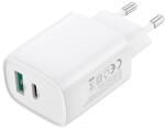 XO ce29 hálózati töltő usb+type-c aljzat (20w, pd gyorstöltő) fehér (XO-CE29) - rufusz