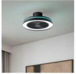 EGLO TRINIDAD 35196 - Plafonieră LED RGBW cu ventilator, 3xLED/8, 5W/230V+LED/6W, negru+telecomandă (EG35196)