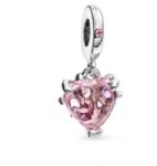 PANDORA 792654C01 Rózsaszín családfa és szív alakú függő charm (Ag 925/1000, 2, 6 g)
