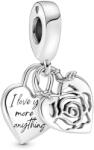 PANDORA Moments 790086C00 Rózsás szív alakú lakat függő charm (Ag 925/1000, 3, 8 g)