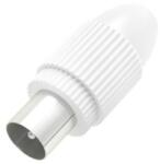 Hama Антенен конектор HAMA Coax plug, Коаксиален мъжко, Бял (HAMA-205213) - Allstore