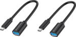 Conceptronic Set 2 Adaptoare Conceptronic ABBY11B OTG USB-C la USB-A 20 cm 0.2 m 5000 Mbit/s Negru (abby11b)