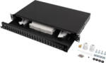 Lanberg Cutie de distributie fibra optica Lanberg 24xSC Duplex / 24xLC Quad RACK 19 1U Negru + accesorii (fop1-24sd-lqb)