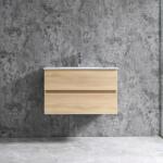 Sanotechnik Corbo mosdókagyló 80 cm barna Softclose funkcióval