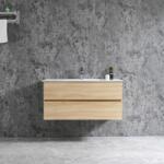 Sanotechnik Corbo mosdókagyló 100 cm barna matt Softclose funkcióval