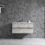 Sanotechnik Corbo mosdókagyló 100 cm szürke matt Softclose funkcióval