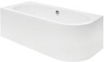 Besco Avita cadă de colț 179.5x80 cm partea stângă alb AVL-180-O-BI (AVL180OBI)