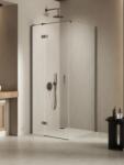 NEW TRENDY Nesta Gunmetal Brushed cabină de duș 100x100 cm pătrat gunmetal periat/sticlă transparentă K-4711 (K4711)