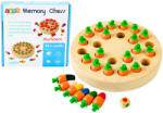 LEAN Toys Családi Memóriajáték Sárgarépa Fából