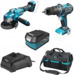 Dedra Akkumulátoros Sarokcsiszoló - Fúró-, Csavarozó Gép Szett Akkuval, Töltővel
