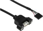 StarTech USB alaplapi apa - USB anya 2.0 Adatkábel 0.3m - Fekete (USBPNLAFHD1) (USBPNLAFHD1)
