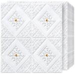 HOZRO 50 x HOZRO öntapadós 3D tapéta, absztrakt mintás, falra és mennyezetre, 24, 5 négyzetméter területet fed le, modern dizájn, nagyon könnyen felszerelhető, Rhombus Gold (TAPET79G-50BUC)