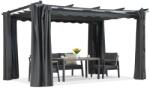 Garden Point Barbados 3x3 m-es terasz pergola Garden Point antracit függönyökkel (GAP1330)