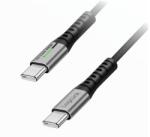 LogiLink Cablu de date si alimentare LogiLink CU0434, USB 3.2, USB Gen Type-C (T) la USB Type-C (T), 2m, PD 100W, 3 x ecranat, 4K/60Hz, 20Gbps, LED, metal (Negru) (CU0434)