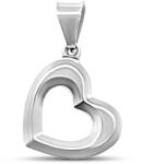 ÉkszerM Fehérarany Szív Medál AU 97372