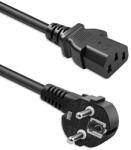 Qoltec Tápkábel | SCHUKO CEE 7/7 (E/F) szögletes dugó | IEC C13 | 3x1, 00mm2 | Tiszta réz Cu | 2m (QC-54621)