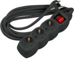 Technik Prelungitor 3 prize 1.5M, cablu 3x1.5mmp, cu intrerupator, negru, Technik MT3W1, 5MS1, 5-BK (EXTS-3S1.5M-SWBK-THK)