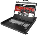 Lindy 21710 rack konzol 43, 2 cm (17") 1920 x 1080 pixelek Fém Fekete 1U (21710)