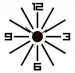 Timemaster 3D öntapadós óra, fényes fekete