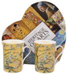 Queen Isabell Van Gogh Mandulavirágzás porcelán bögre szett - 300 ml sárga hátterű - szív díszdobozos (IMO-PP-W25VG491B-24646)