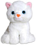 Bear Impex Ülő fehér cica plüssfigura - 14 cm-es (670022)